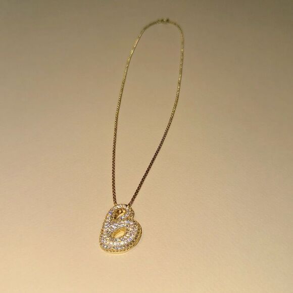 Ballon initials necklace M641 - Picture 4 of 5